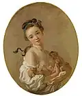 Chica con dos cachorros, alrededor de 1770, colección privada.