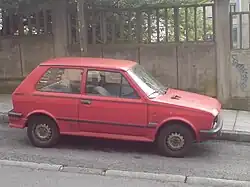 Un Zastava Koral de primera generación, vendido internacionalmente como Yugo GV.