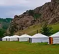 Yurtas en una zona turística. Mongolia