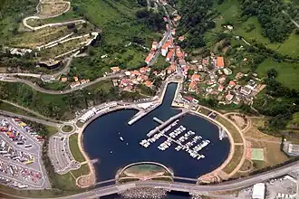 Foto aérea del Puerto de Zierbena