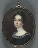 Retrato de una mujer. Anna Claypoole Peale. Acuarela sobre marfil.