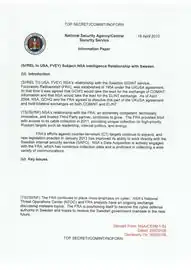 Relación de la NSA con la FRA de Suecia