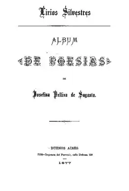 Portada escaneada del libro "Lirios silvestres, album de poesías"